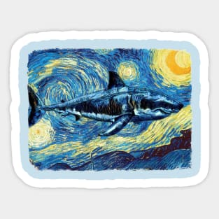 The Shark Van Gogh Style Sticker